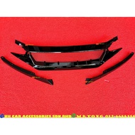 Honda Civic Fc 2016 2017 2018 2019 JS RACING Abs Front Bumper Grill Grille Grill Glossy Black