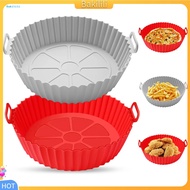 {Bakilili}  Non-stick Air Fryer Pad Silicone Baking Mat for Air Fryer 2 Pcs Non-stick Silicone Air F