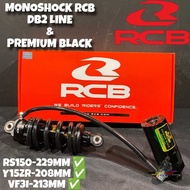 MONOSHOCK RCB DB2 LINE Y15ZR VF3I RS150 MT15 R15 PREMIUM BLACK ORIGINAL RCB ACCESSORIES MOTOR YAMAHA