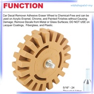 [WishshopelxlMY] Decal Remover Eraser Wheel, Sticker Removal Tool, Multifunction Rubber Eraser Wheel