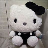 日版 Hello Kitty 黑白色調 約42cm GJ Size 超大毛公仔 大公仔 Sanrio Characters 吉蒂貓 凱蒂貓 黑白單色調 EIKOH 景品