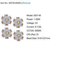 หลอดไฟ LED SST12 SST20 SST70 SST40 5W LED แบบ SMD โมดูลโคมไฟลูกปัดแสงสีขาว6500K สำหรับไฟฉายไฟหน้า