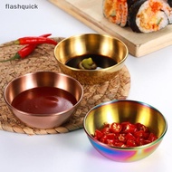 flashquick 1pcs Stainless Steel Golden Colorful Sauce Dishes Appetizer Seasoning Serving Dishes Sets