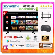 *FREE BRACKET TV + KEYBOARD* Skyworth 50 inch 4K UHD Android TV 50SUC6500 Netflix Youtube Android 10.0