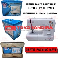 Mesin jahit BUTTERFLY JH 8190A/Mesin jahit portable JH8190A/BUTTERFLY