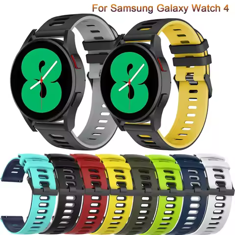 For Samsung galaxy watch 4 Classic 42mm 46mm Strap Sport Bracelet Silicone Watchband 20mm Watch Band