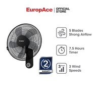 EuropAce 16 Wall Fan|EWF 6162V (Black)|Strong Airflow and Aero-nautical Inspired Blades
