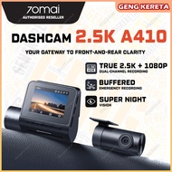 📸 70mai Dash Cam A410  | 2.5K+1080P Dual Dash Camera with HDR | Night Vision