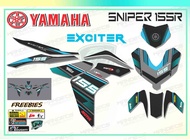 Yamaha Decals for Sniper VVA 155 Motorcycle Sticker - Waterproof Carbon Petronas Design