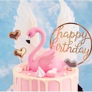 Straw Straw Topper | Flamingo PVC Straw Deco Birthday Cake Decoration Ornaments Flamingo Decoration 
