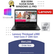 Lenovo Thinkpad x390 - Intel Core i7 10th Gen-8GB DDR4/512GB NVME
