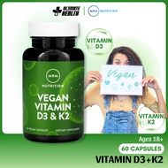 MRM, Vegan Vitamin D3 & K2 | Supports Calcium Absorption, Bone & Immune Health | 60 Vegan Capsules