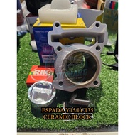 ESPADA Y15/LC135 CERAMIC BLOCK 57MM 60MM 62MM 63MM 65MM FULL SET WITH PISTON RING PIN AND CLIP