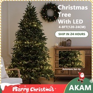 AKAM Christmas Tree 4/5/6/7/8FT Automatic Set-Up Christmas tree Xmas Tree Christmas Tree With Light