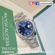 <無打磨><鑽面><2020年保用證><齊牌> 126334G 藍面有鑽 板帶 Rolex Datejust 41 (126334 126301 126300 126303 126333 126331