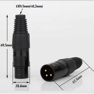 Jack XLR Canon Male Female SOUNDMAX SM-3MX-BG SM-3FX-BG 5SET