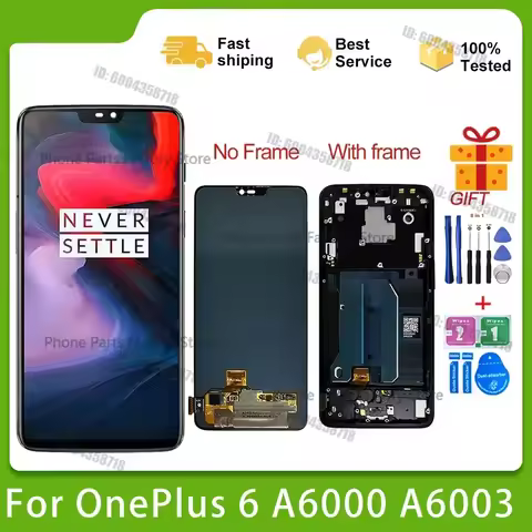 Amoled Quality For OnePlus 6 A6000 A6003 LCD Display Touch Screen Digitizer Assembly For One Plus 6 