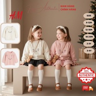 HM girls' sweatshirts Genuine H&M rabbit sweatshirts in 3 colors pink, white, brown for children fro