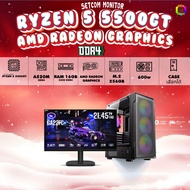 SETCOM+MONITOR / BONMECOM2 คอมประกอบ / CPU  Ryzen 5 5500GT / AMD Radeon Graphics/ Case เลือกแบบได้คร