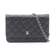 【二手】香奈兒 (Chanel) CHANEL 單肩包 Matelasse AP0250 黑色魚子醬紋小牛皮（粒面小牛皮）Matelasse 鏈條錢包 女士二手 A