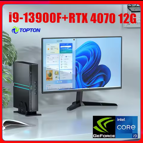 13th Gen i9 13900F Gaming Mini PC NVIDIA RTX 4070 12G i7 PC Gamer PCIE4.0 Windows 11 Mini Computer T