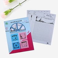 Giấy kiểm tra kẻ ngang giấy chống lóa chống hằn lem, kẻ ô rõ đẹp tiện lợi cho học sinh cấp 2 3,15 tờ
