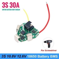 MODUL CHARGER BOR BMS 12V 3S Untuk Baterai Bor Tangan 12.6V Cordless