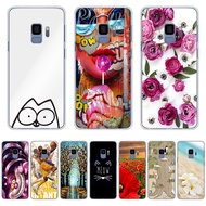 A13-Paint Cat theme soft CPU Silicone Printing Anti-fall Back CoverIphone For Samsung Galaxy a6 2018/a8 2018/a8 2018 plus/j6 2018/s9