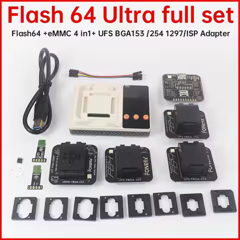 F64 Programmer Flash 64 Ultra Box chip programming, writing, reading, clearing, verifying, checking