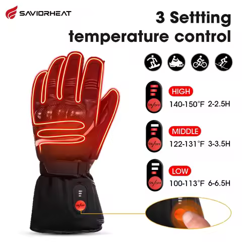 Savior Heat 100% Waterproof Motorcycle Gloves Heated Guantes Bike Riding Heating Gloves With Bettery
