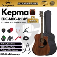 KEPMA EDC 41 inch Dreadnought Semi Acoustic Guitar w K1 EQ (Full Back Mahogany) ( EDC-K1 EDC 41 EDC-