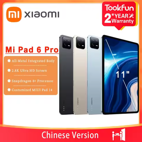 Xiaomi Mi Pad 6 Pro Tablet 11-Inch 2.8K Ultra HD Screen Google Play Snapdragon 8+ LPDDR5+UFS 3.1 And