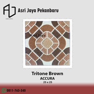 Keramik Lantai Kamar Mandi Mulia Accura 25x25 Tritone Brown KW 1