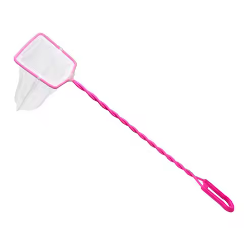 1pcs Aquarium Accessories Long Handle Square Aquarium Fish Tank Fishing Net Landing Net for Fish Dur