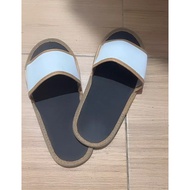 PUTIH HITAM Free Shipping - Slip On Slipper Sandals Black White Combination Hotel Sandals