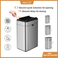Smart Dustbin Rubbish Bin Smart Sensor Motion Dustbin Stainless Steel Kitchen Bin Bathroom Bin 9L/15