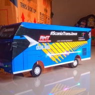 Miniatur Bus Oleng Telolet Basuri Ukuran Besar 47 cm ada lampu LED & Suara Bahan kayu Tersedia Beber
