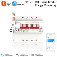 3E7E Tuya Smart Life APP RCBO Circuit Breaker with Power Monitoring 4P WiFi RCBO MCB Leakage Current
