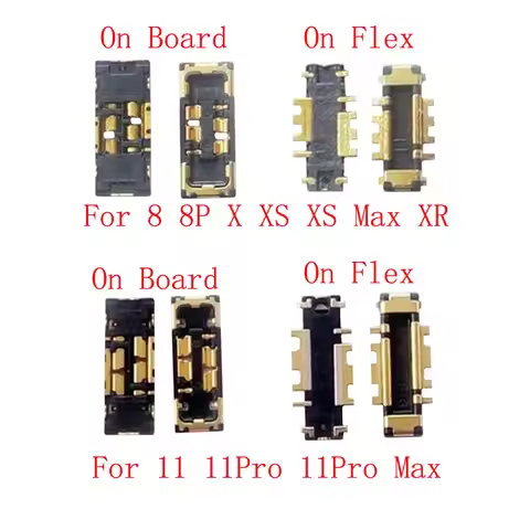 1Pcs Battery FPC Flex Cable Connector Plug Board For Iphone 13 X XS XR 8 8 Plus 8P 12 Mini Pro 11Pro