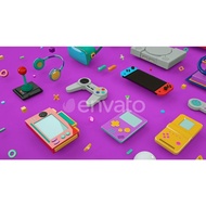 Video Stock - Video Game Device Background