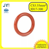 Red silicone O-ring sealing ring CS3.55mm*ID17-300mm waterproof ring high temperature resistant seal