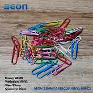 50PCS Paper Clips 33mm Vinyl School Stationery Supplies
