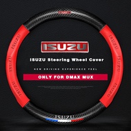 Isuzu D-Max Steering Wheel Cover Carbon Fiber Leather Car Steering Protective Cover For Isuzu Dmax M