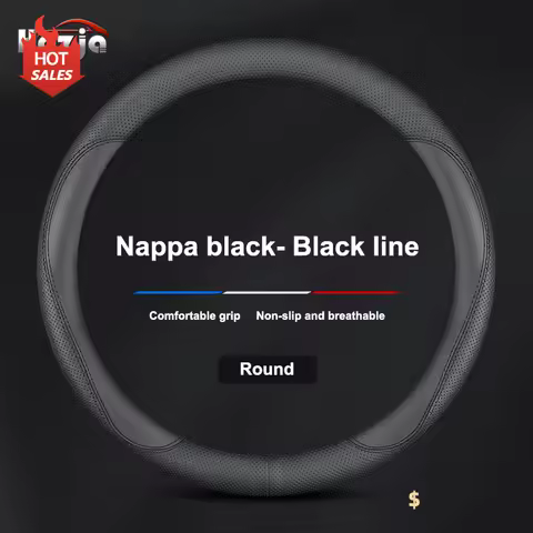 Leather Car Steering Wheel Cover for Saab 9-3 9-5 93 95 YS3D YS3F YS3E YS3G 9-2X 9-3X 9-4X 9-7X 92X 