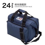 ├登山樂┤美國AO Coolers  酷冷軟式輕量保冷托特包-豪華24罐型 -經典帆布系列 海軍藍 # AO24DXNB