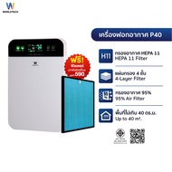 Worldtech เครื่องฟอกอากาศ Air Purifier รุ่น WT-P40 สำหรับพื้นที่ 40 ตรม. เครื่องกรองอากาศ ฟังก์ชั่นภ