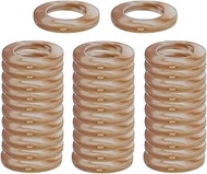 HEVSTIL 32-Pack White Curtain Grommets – 1-9/16" (42mm) Round Plastic Eyelet Rings for Roman Shades 