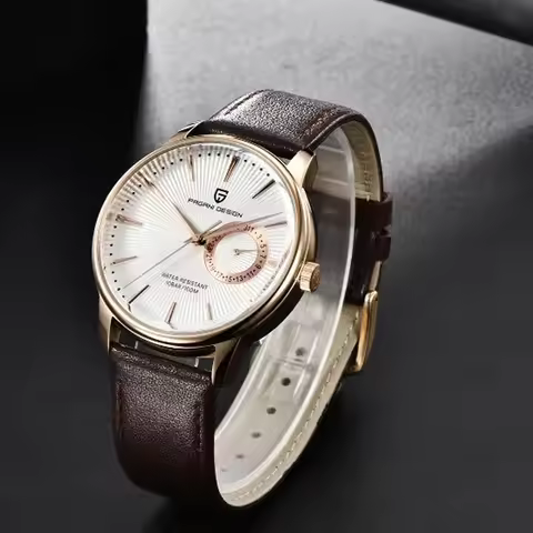 PAGANI DESIGN Quartz Watch VH65 Men's Automatic watches Casual Fashion Leather Watch for men reloj h