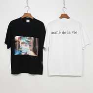 【MU】100% Authentic ADLV donut shortsleeved Korean men and women couples wild 2021 new graffiti color