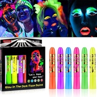 YOUNGSTAR 6pcs Glow in the Dark Face Body Paint Set Makeup Special Effects Makeup For Kids Halloween